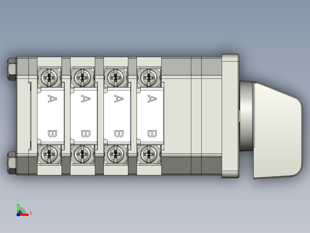 LW112-16-4万能转换开关三维模型202011前视图