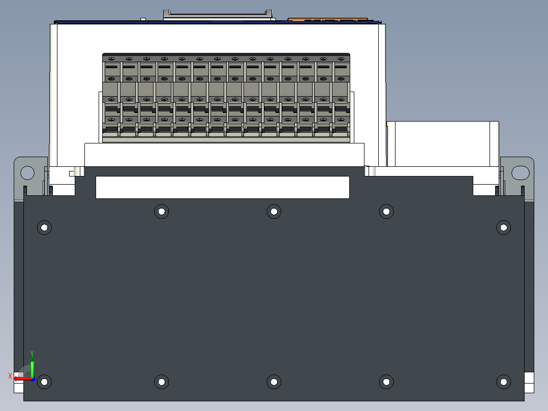 NXAF16N_H04-06 4P固定式万能式断路器三维模型202212后视图