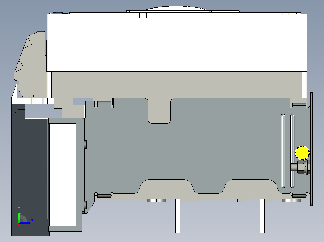 NXAF16N_H04-06 4P固定式万能式断路器三维模型202212左视图