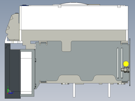 NXAF16N_H04-06 4P固定式万能式断路器三维模型202212左视缩略图