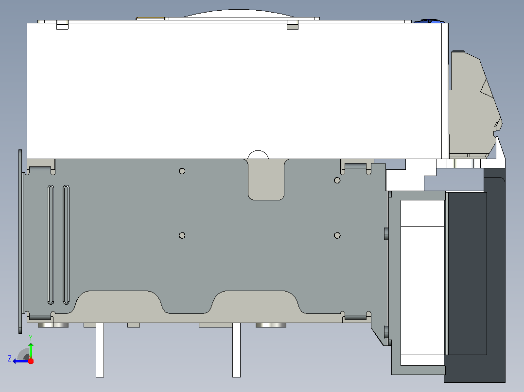 NXAF16N_H04-06 4P固定式万能式断路器三维模型202212右视图