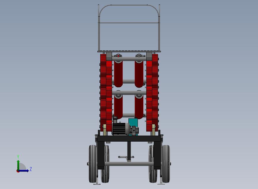 A26-四轮移动式液压升降台左视图