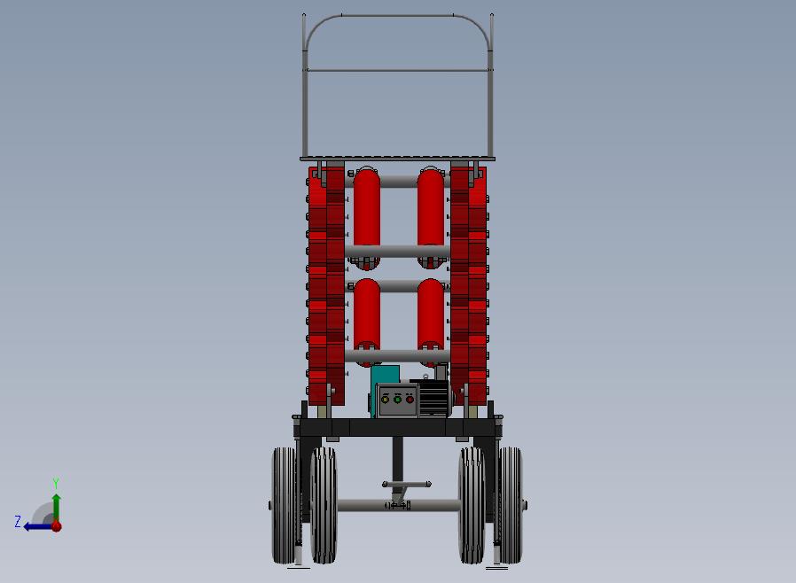 A26-四轮移动式液压升降台右视图