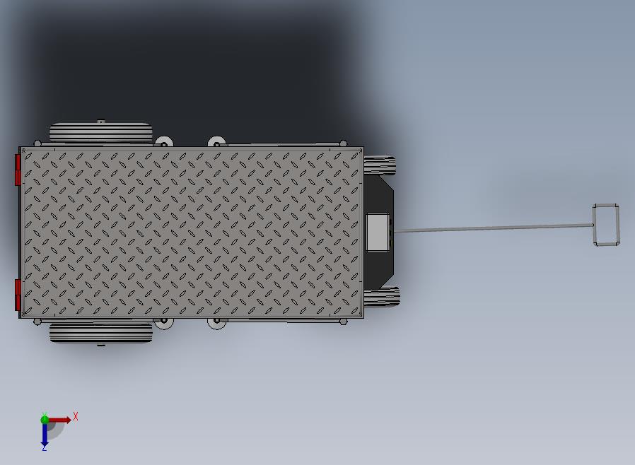 A26-四轮移动式液压升降台俯视图