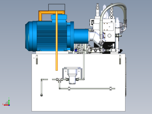 液压动力装置2000L模型3D图纸 x_t格式后视缩略图