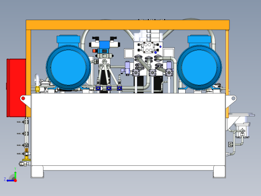 液压动力装置2000L模型3D图纸 x_t格式右视缩略图