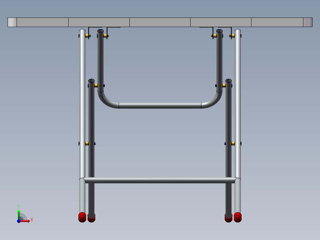 折叠桌子 便携式前视图