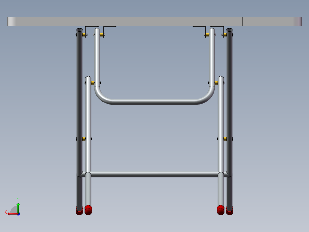 折叠桌子 便携式后视图