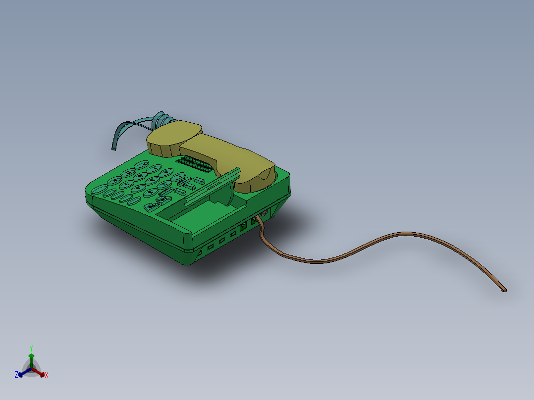 11 电话机正等轴测图