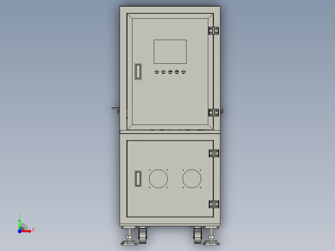 手机电池极片裁切机前视图