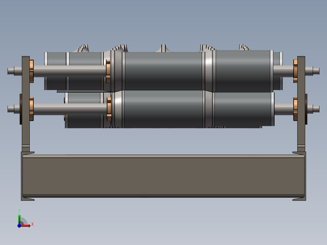 仿形机床(滚板机)设备前视图