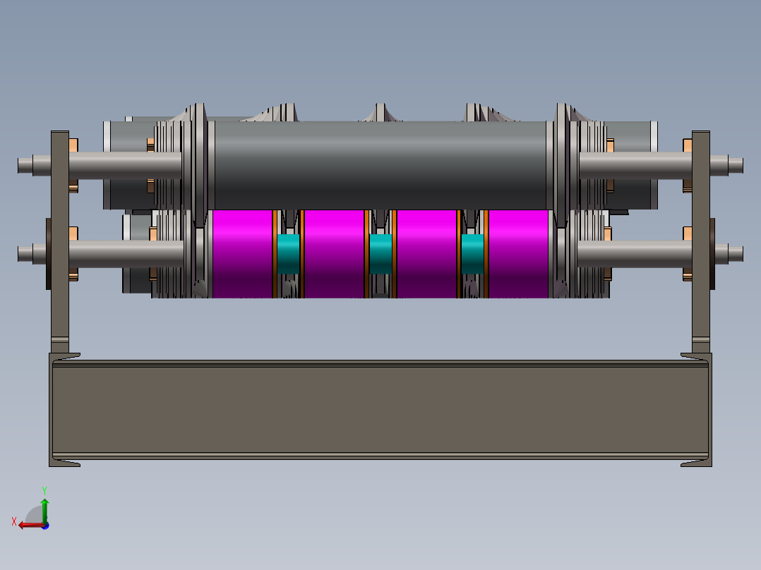 仿形机床(滚板机)设备后视图