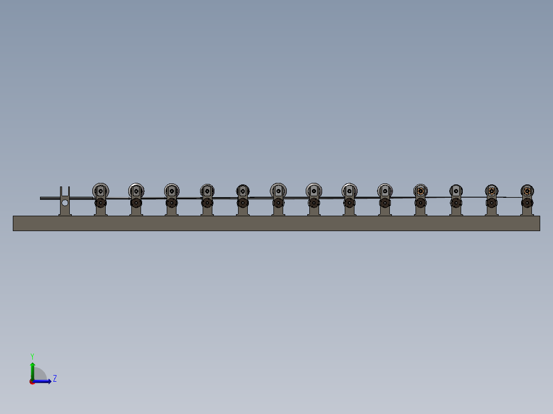 仿形机床(滚板机)设备左视图