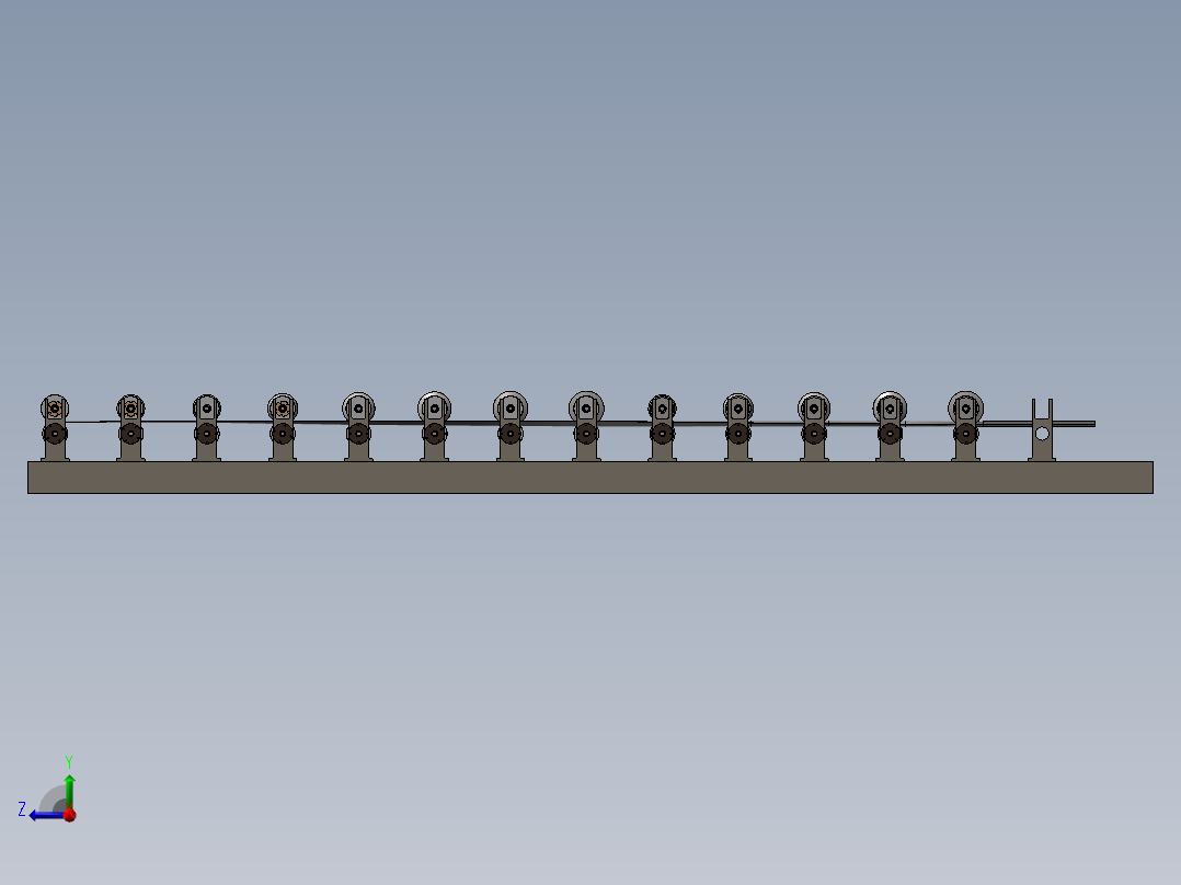 仿形机床(滚板机)设备右视图