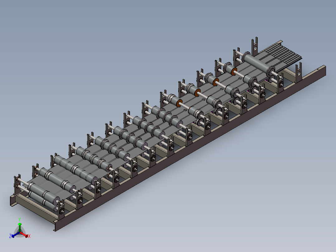 仿形机床(滚板机)设备正等轴测图
