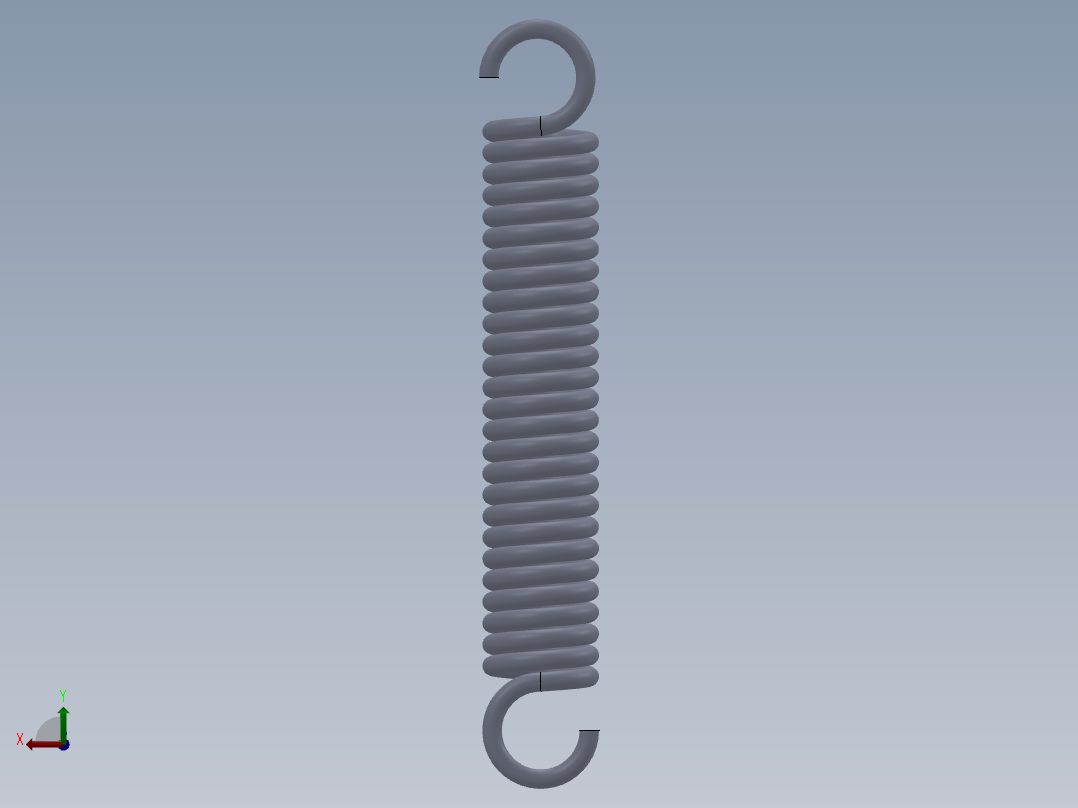 揉捏头中挂簧后视图