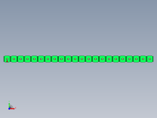 彩色公头100mil（2.54mm）系列-DS1021_green_1x22p_100mil_Type5_rev1.0前视缩略图