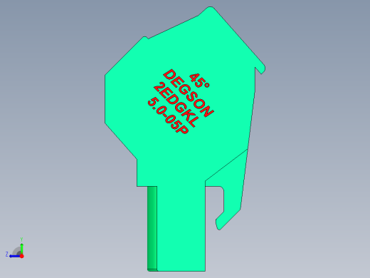 DEGSON 2EDG 系列 5.0mm 可插拔接线端子组-2EDGKL-5.0-05P-14-00AH右视缩略图
