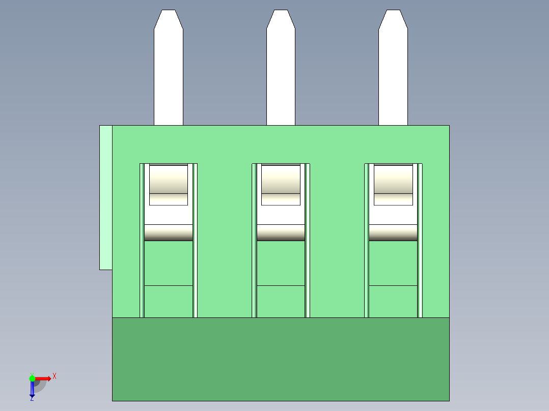 PCB Terminal Block 3 DEG381-3.5俯视图