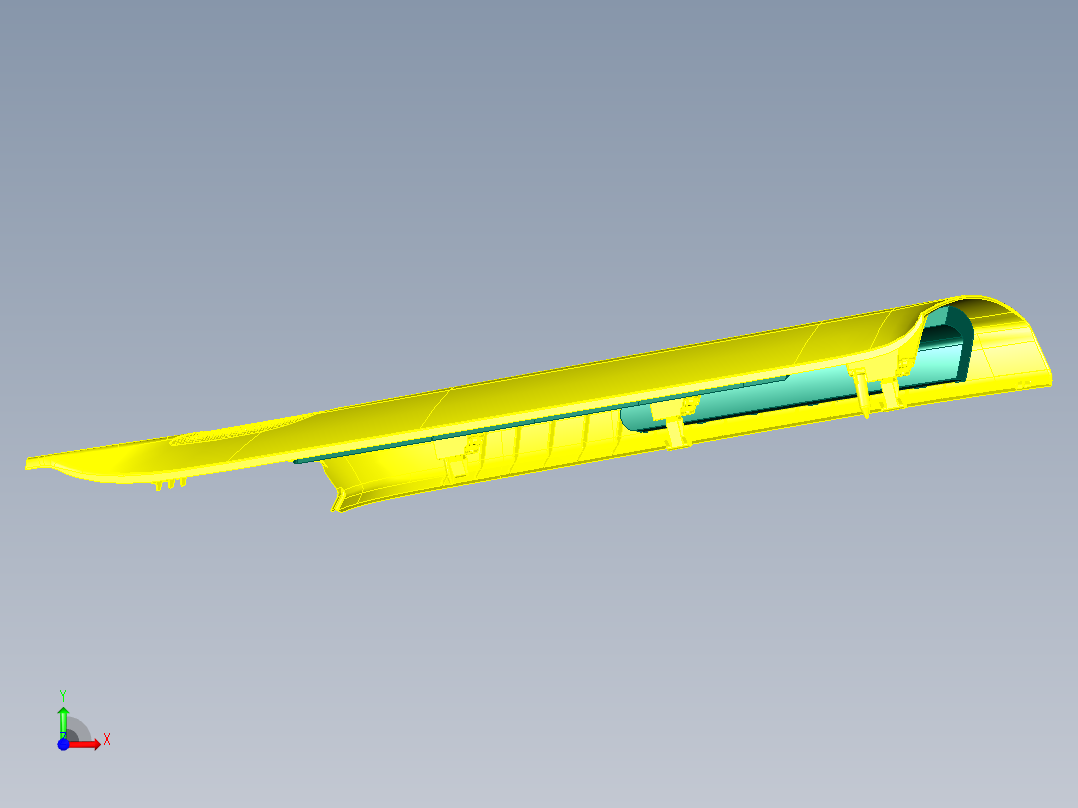 A柱饰板风挡饰板前视图