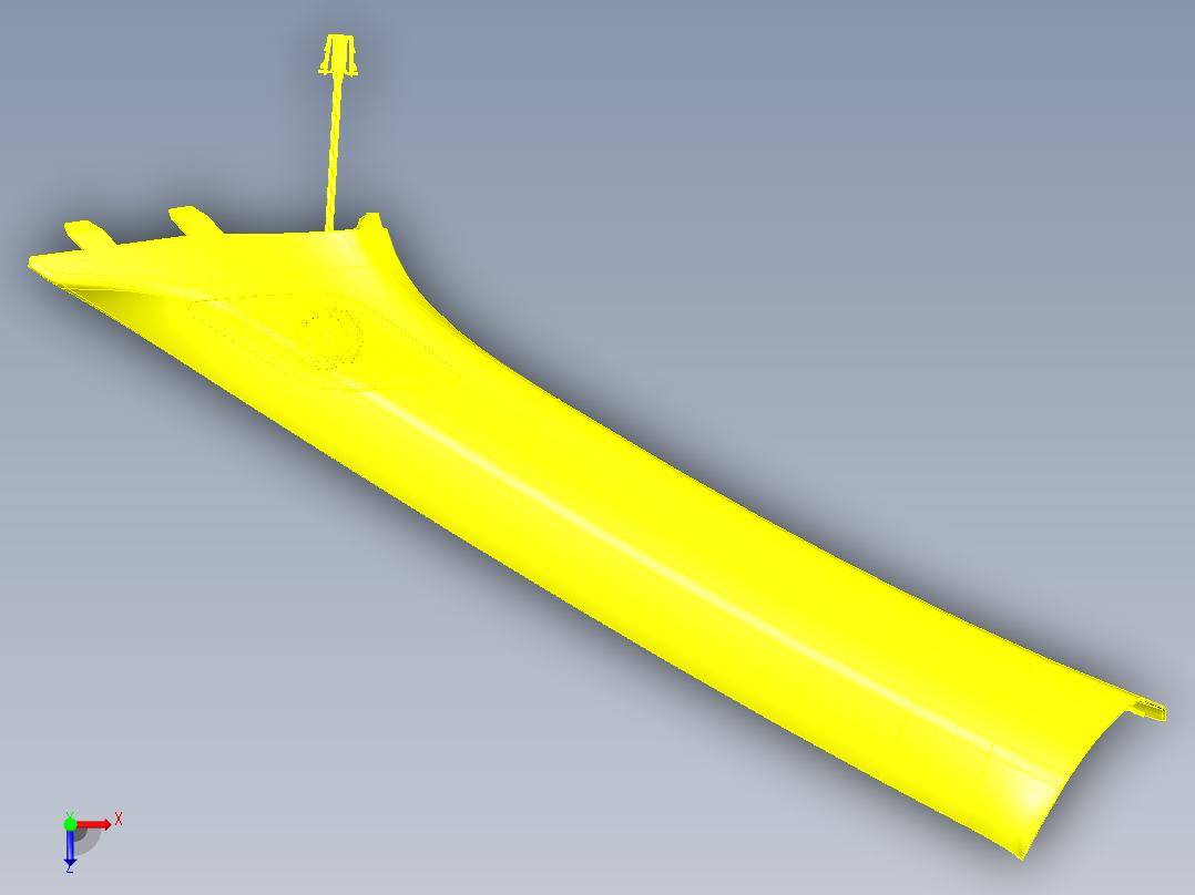 A柱饰板风挡饰板俯视图