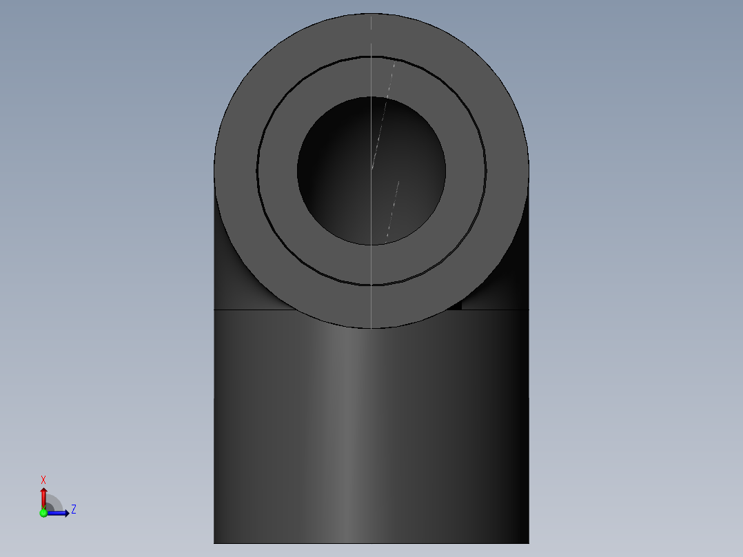 PVC管件-0.5 pvc Elbow俯视图