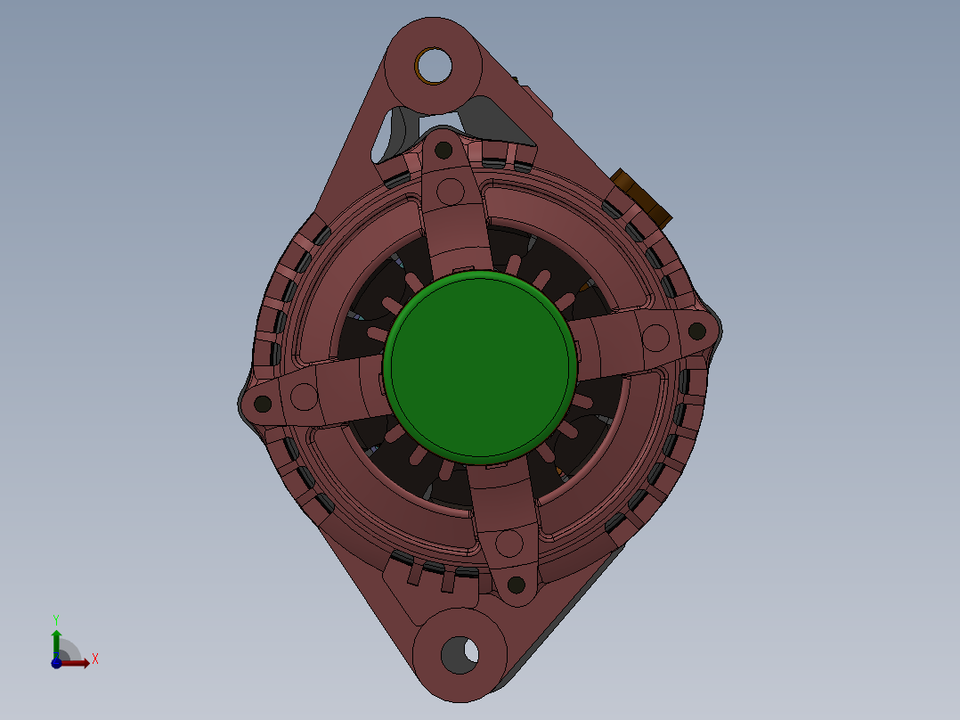 扁线电机模型前视图