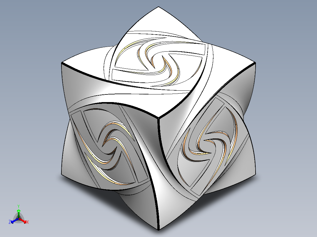 复杂立方体正等轴测图