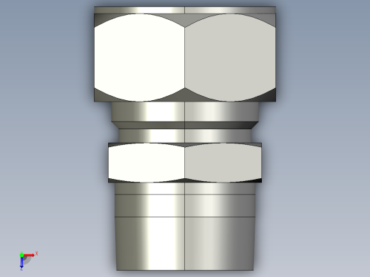 卡套式工业通用硬管接头20_fbu-s俯视缩略图