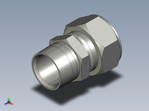 卡套式工业通用硬管接头20_fbu-s正等轴测缩略图