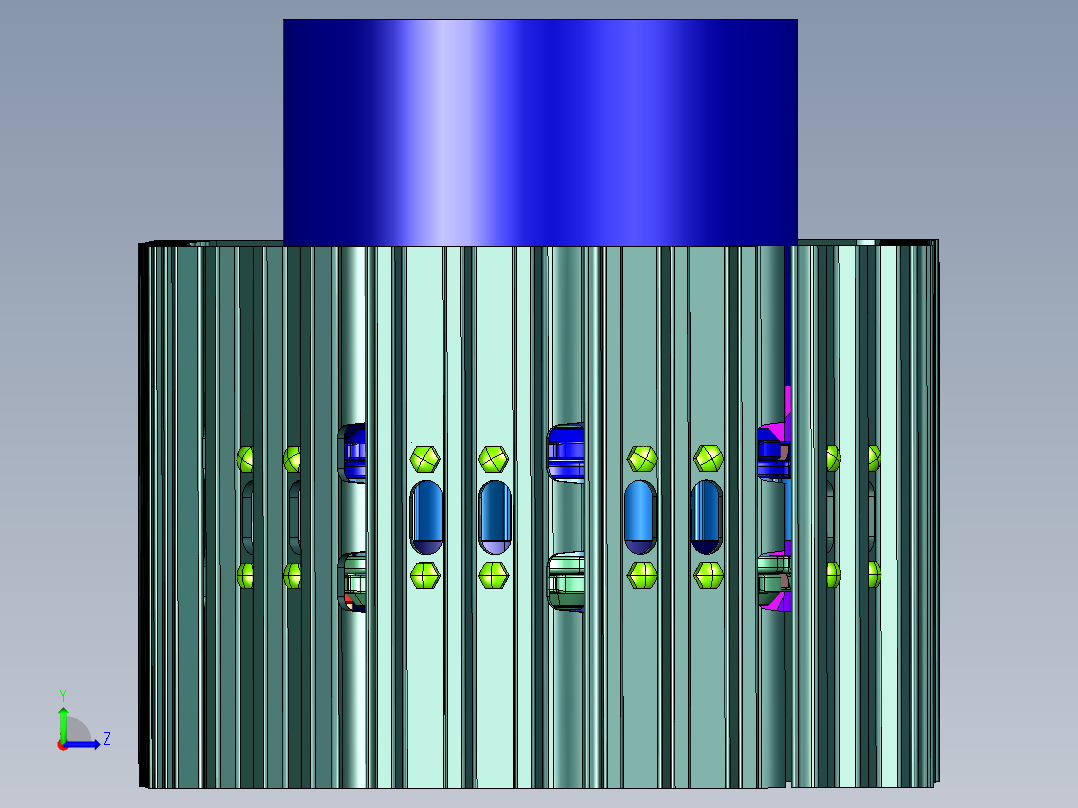 农业机械用履带轮结构左视图