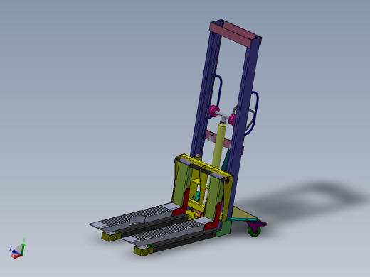 油桶搬运车设计（液压）含三维图