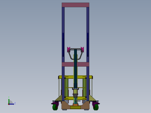 油桶搬运车设计（液压）含三维图左视缩略图