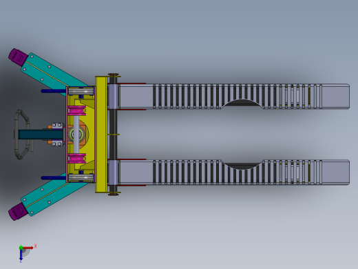 油桶搬运车设计（液压）含三维图俯视缩略图