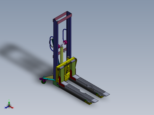 油桶搬运车设计（液压）含三维图正等轴测缩略图