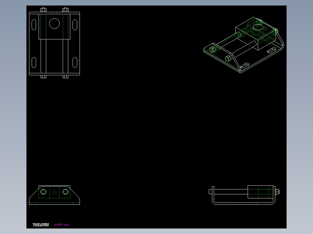 自動滑動張力器-(SUS製)AST-SUS-2D多系列多零件图纸模型