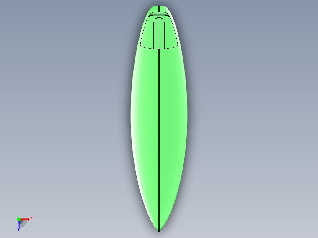 冲浪板13俯视图