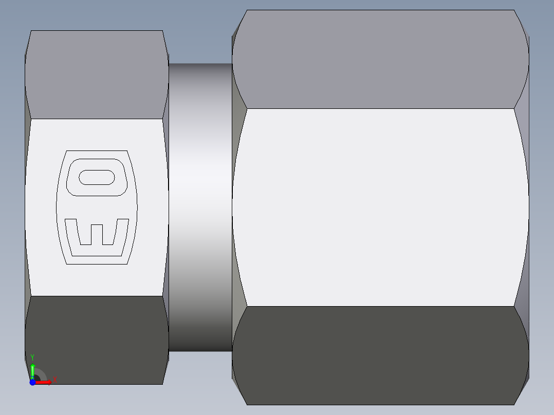 卡套式工业通用硬管接头EO_Blanking_plug_for_tube_ends_ROV08S71前视图