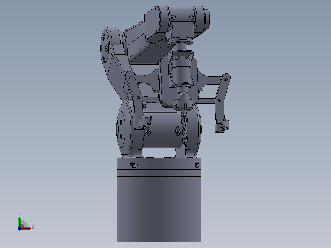 机械夹爪前视图