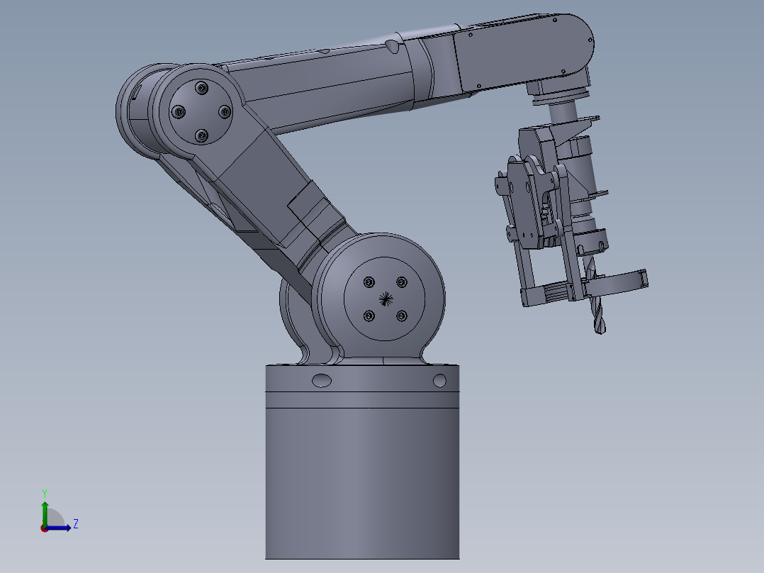 机械夹爪左视图