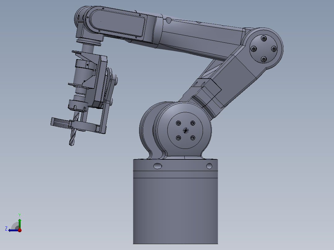 机械夹爪右视图