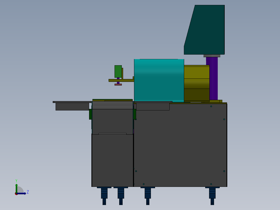 小型垃圾处理设备sw14左视图