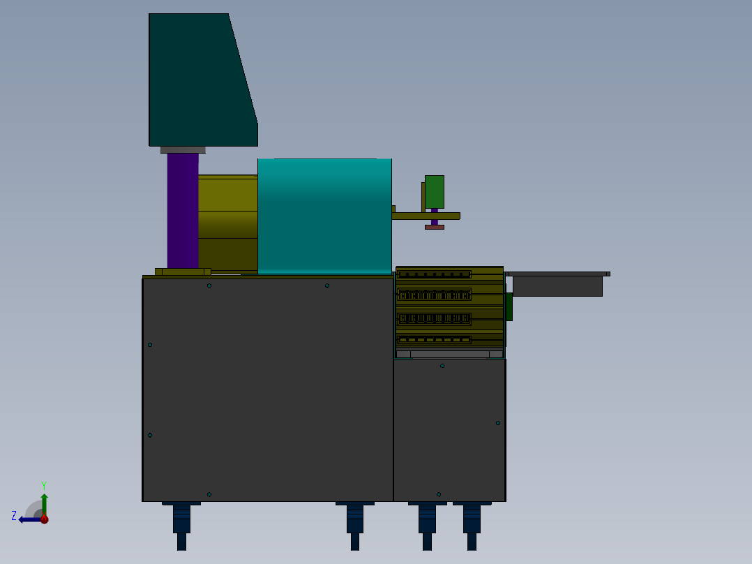 小型垃圾处理设备sw14右视图