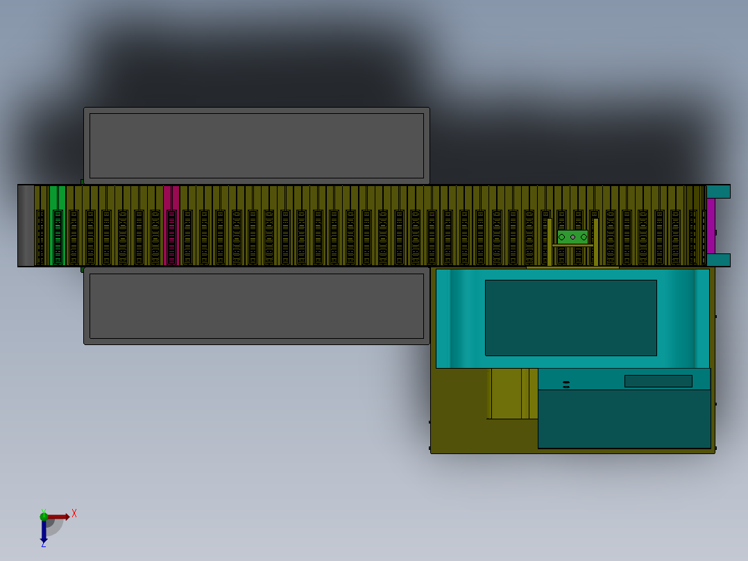 小型垃圾处理设备sw14俯视图
