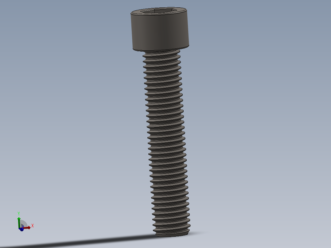 Screw_DIN_912_M12x60F_A2.SLDPRT公制内六角螺钉主视图