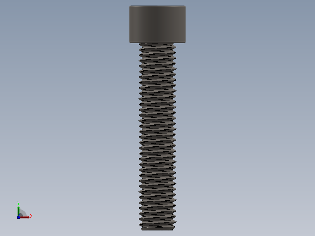 Screw_DIN_912_M12x60F_A2.SLDPRT公制内六角螺钉前视图