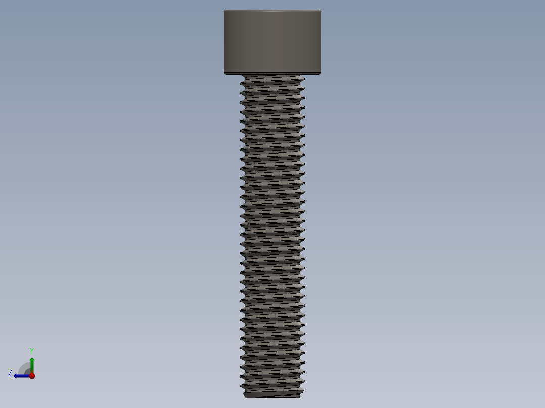 Screw_DIN_912_M12x60F_A2.SLDPRT公制内六角螺钉右视图