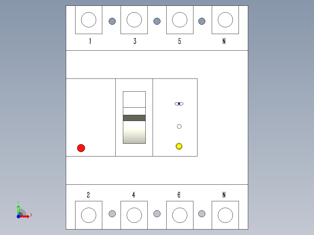 德力西电气 CDM1L-100L 3P前视图
