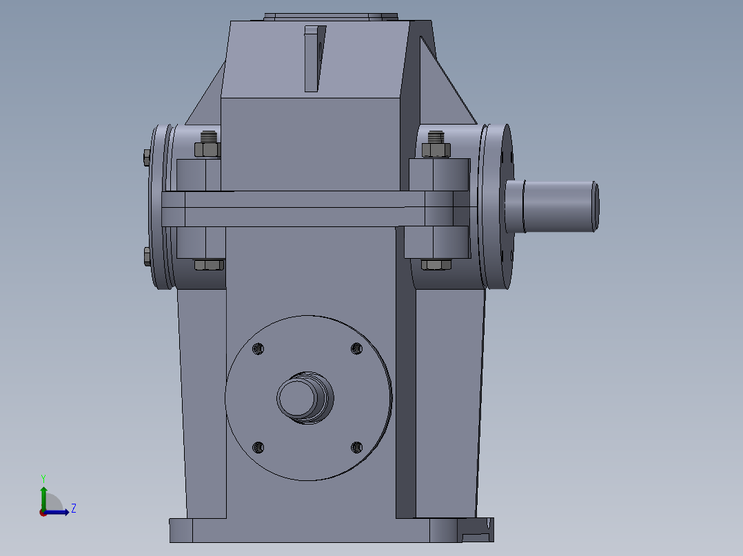 蜗轮蜗杆减速器左视图