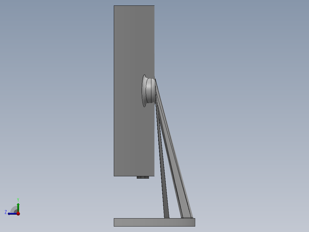曲面屏幕显示器右视图